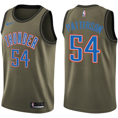 Nike Oklahoma City Thunder #54 Patrick Patterson Green Salute to Service Youth NBA Swingman Jersey